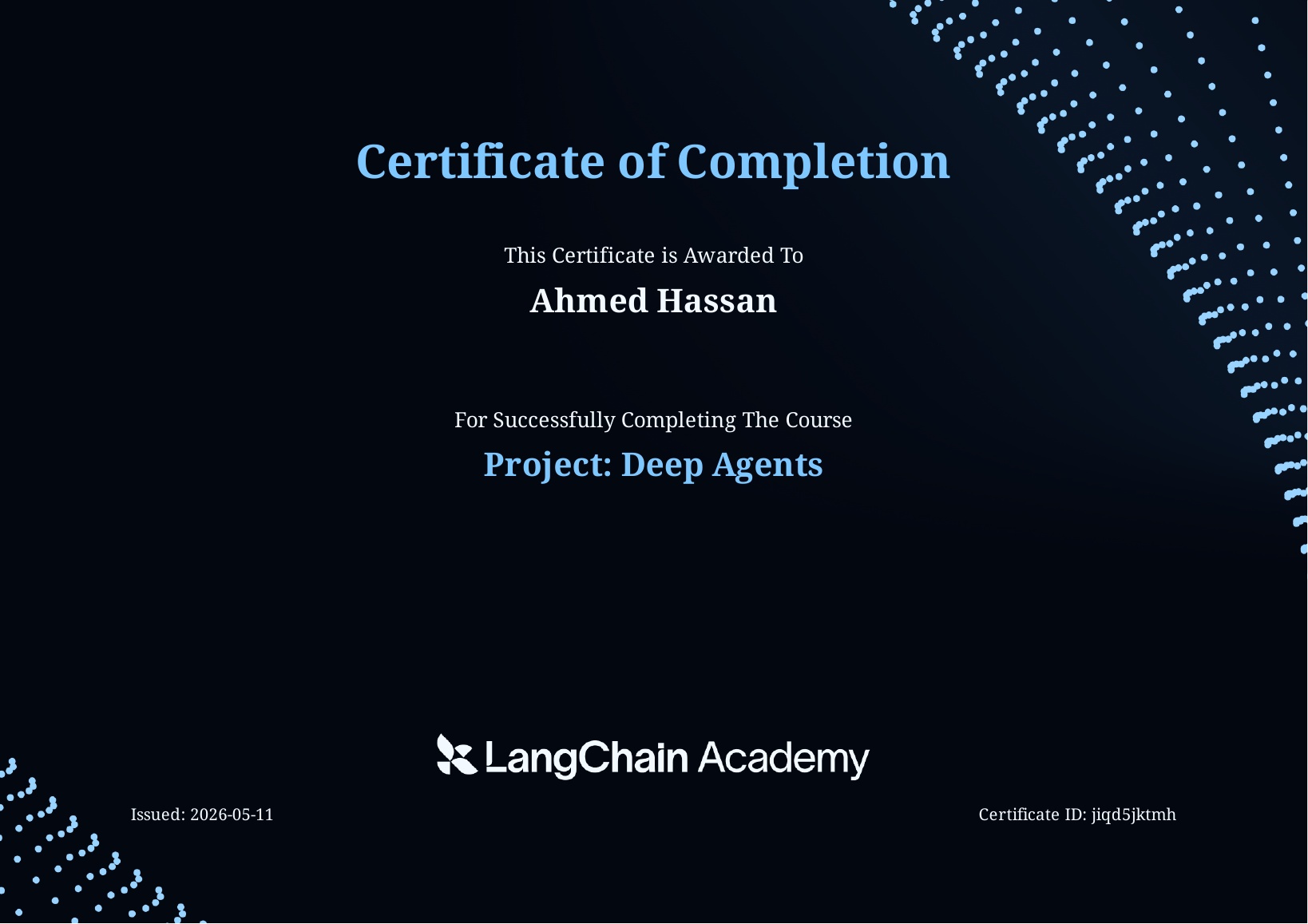 LangChain AI Certificate